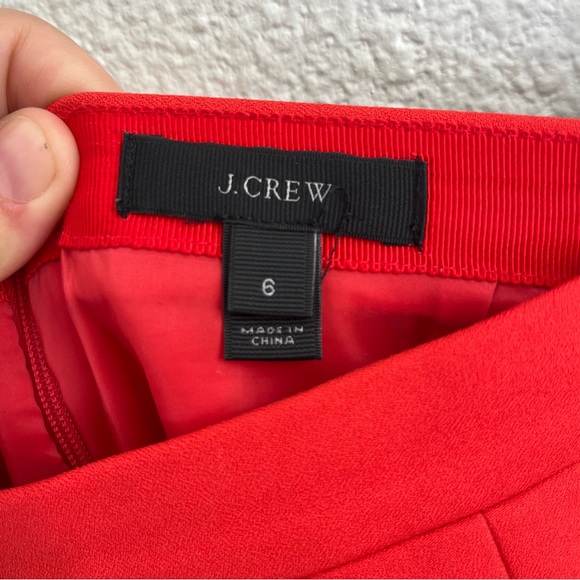 J. Crew Orange-Red Structured A-Line Mini Skirt Women’s 6 - Picture 4 of 10